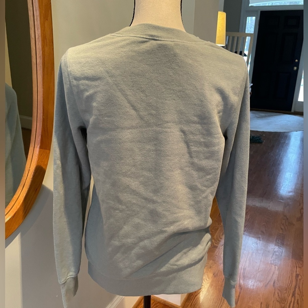 The North Face Crew Neck Sweatshirt Women’s Small Petite, Light Blue Green - Picture 2 of 8